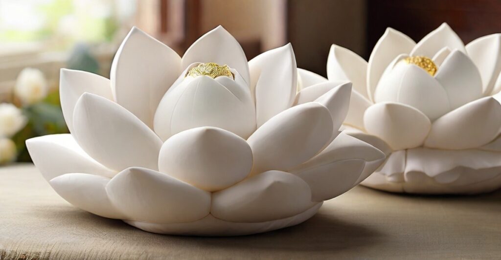 White Lotus Pillows